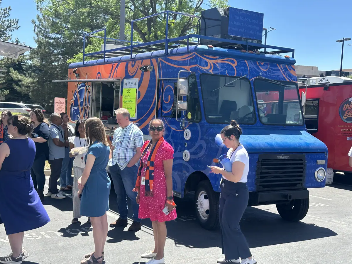 Burgers catering from a local food truck