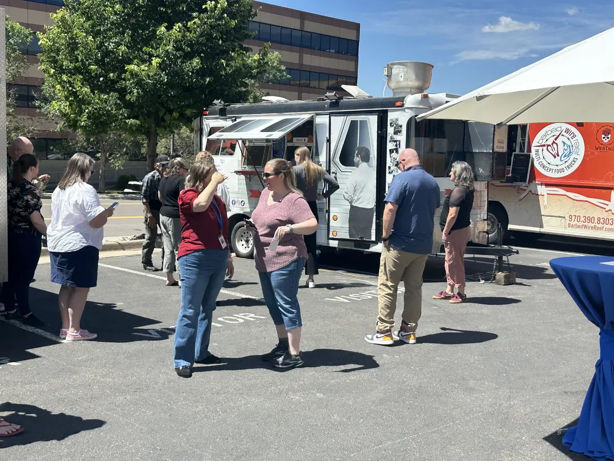 Burgers catering from a local food truck