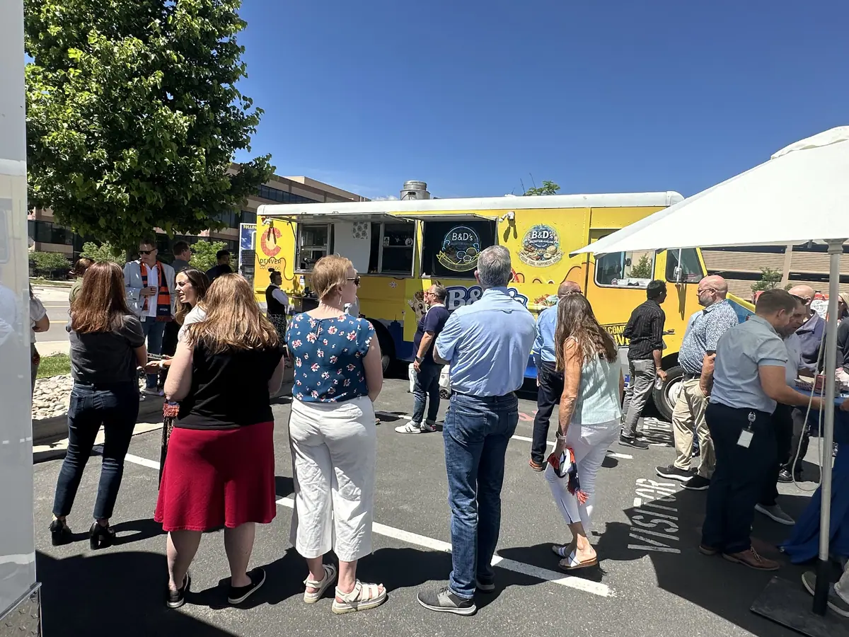 Wings catering from a local food truck