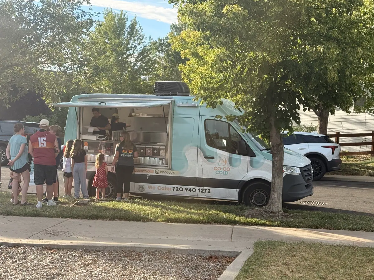Burgers catering from a local food truck