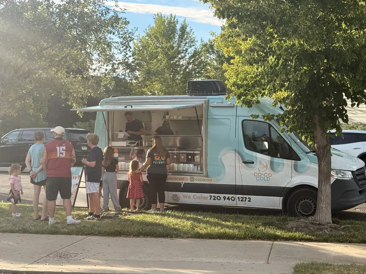 Burgers catering from a local food truck