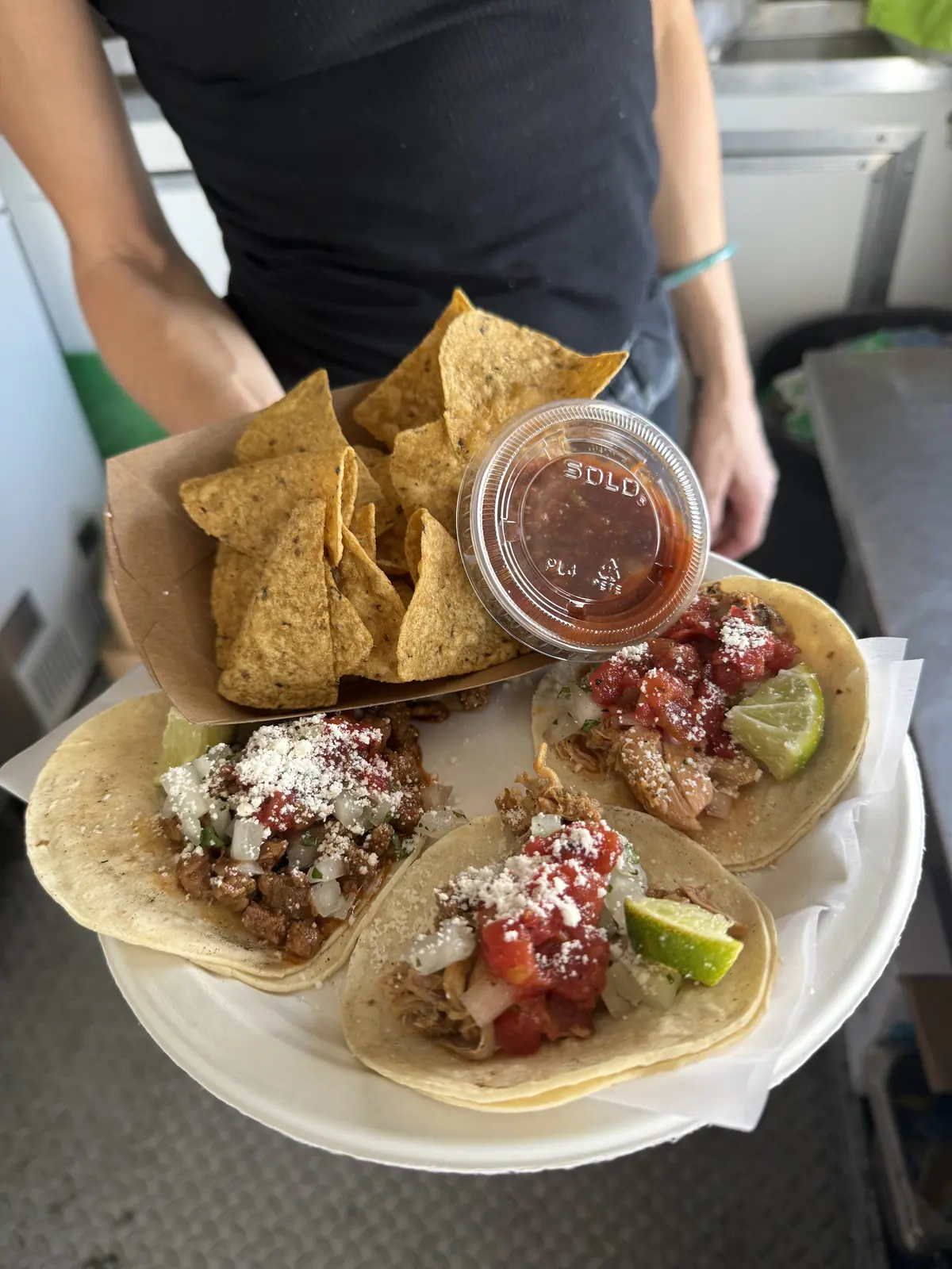 Tacos catering from a local food truck