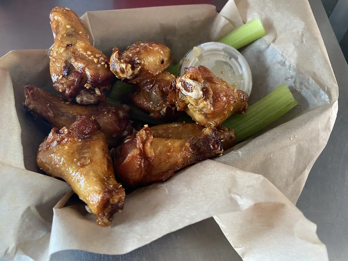 Wings catering from a local food truck