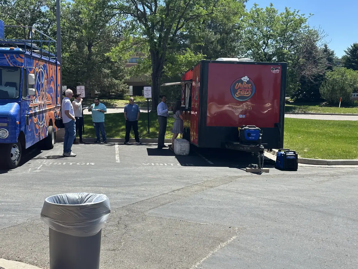 Wings catering from a local food truck