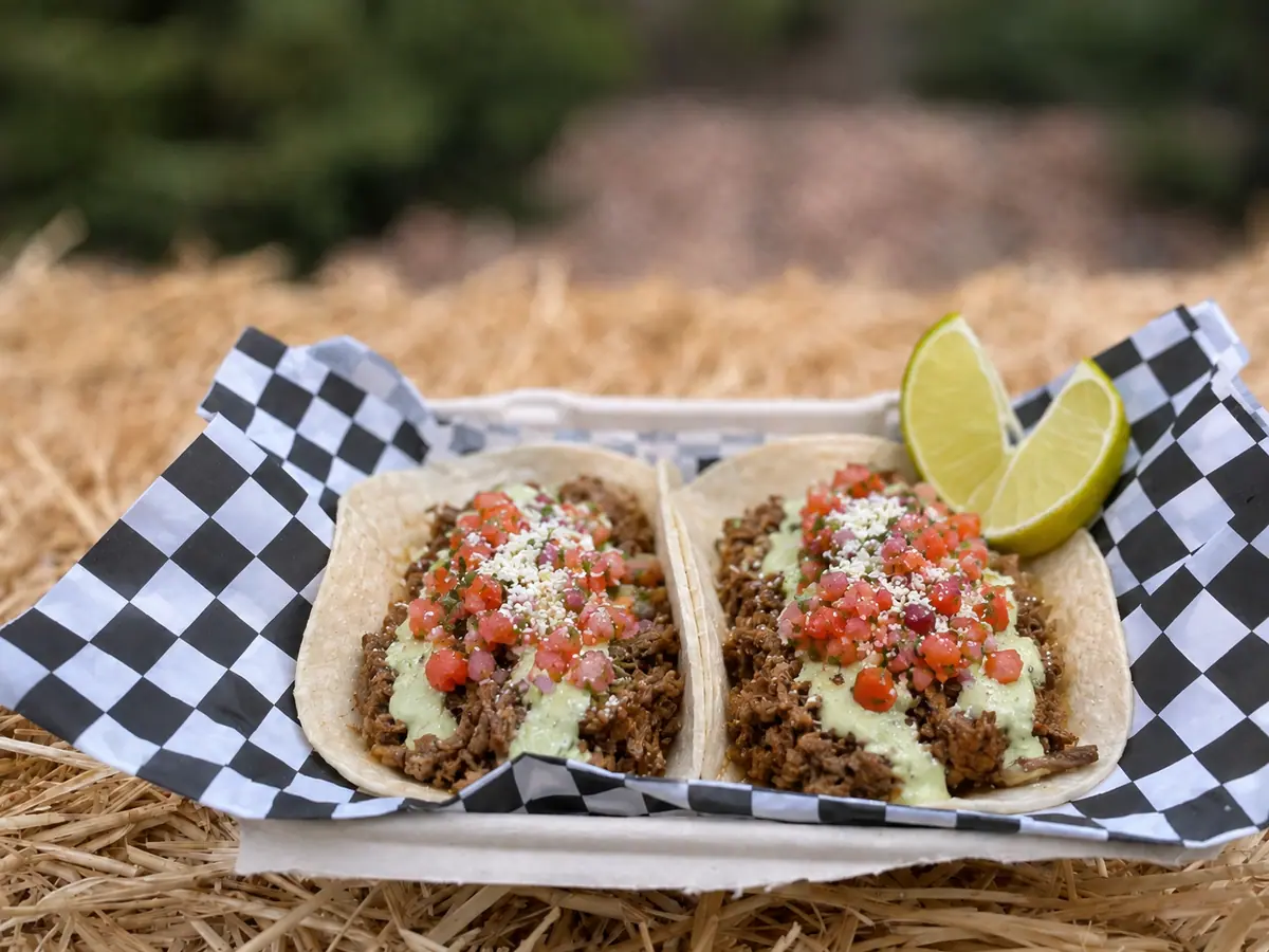 Tacos catering from a local food truck
