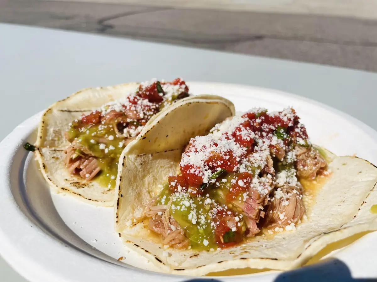 Tacos catering from a local food truck
