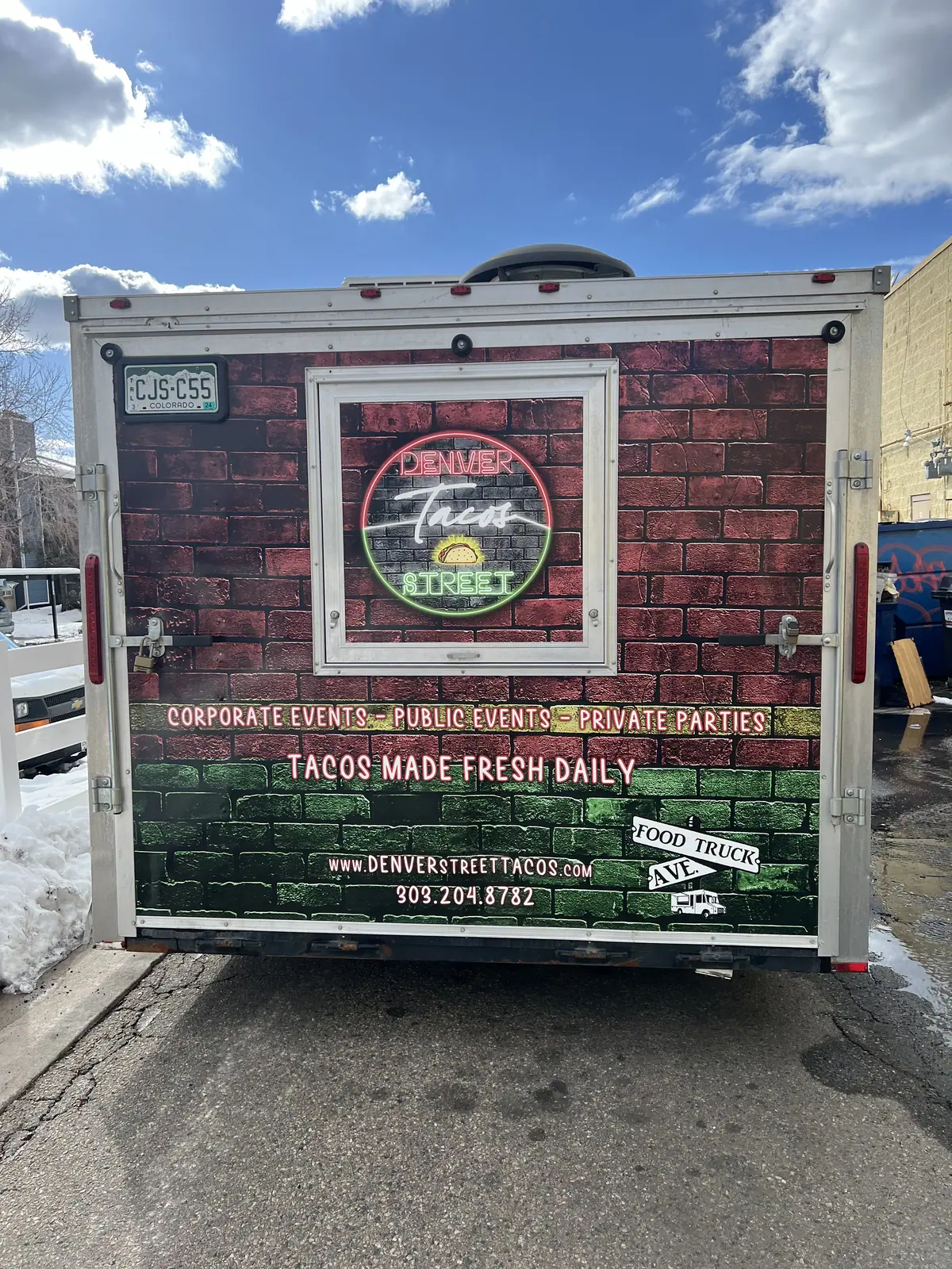 Tacos catering from a local food truck