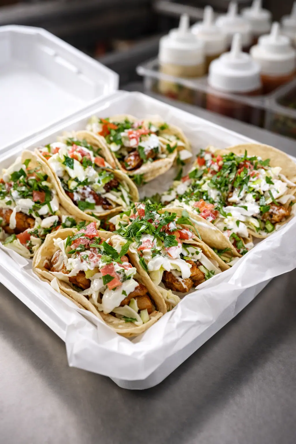 Tacos catering from a local food truck