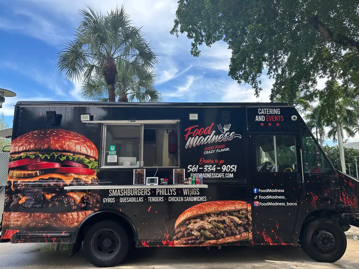 Burgers catering from a local food truck