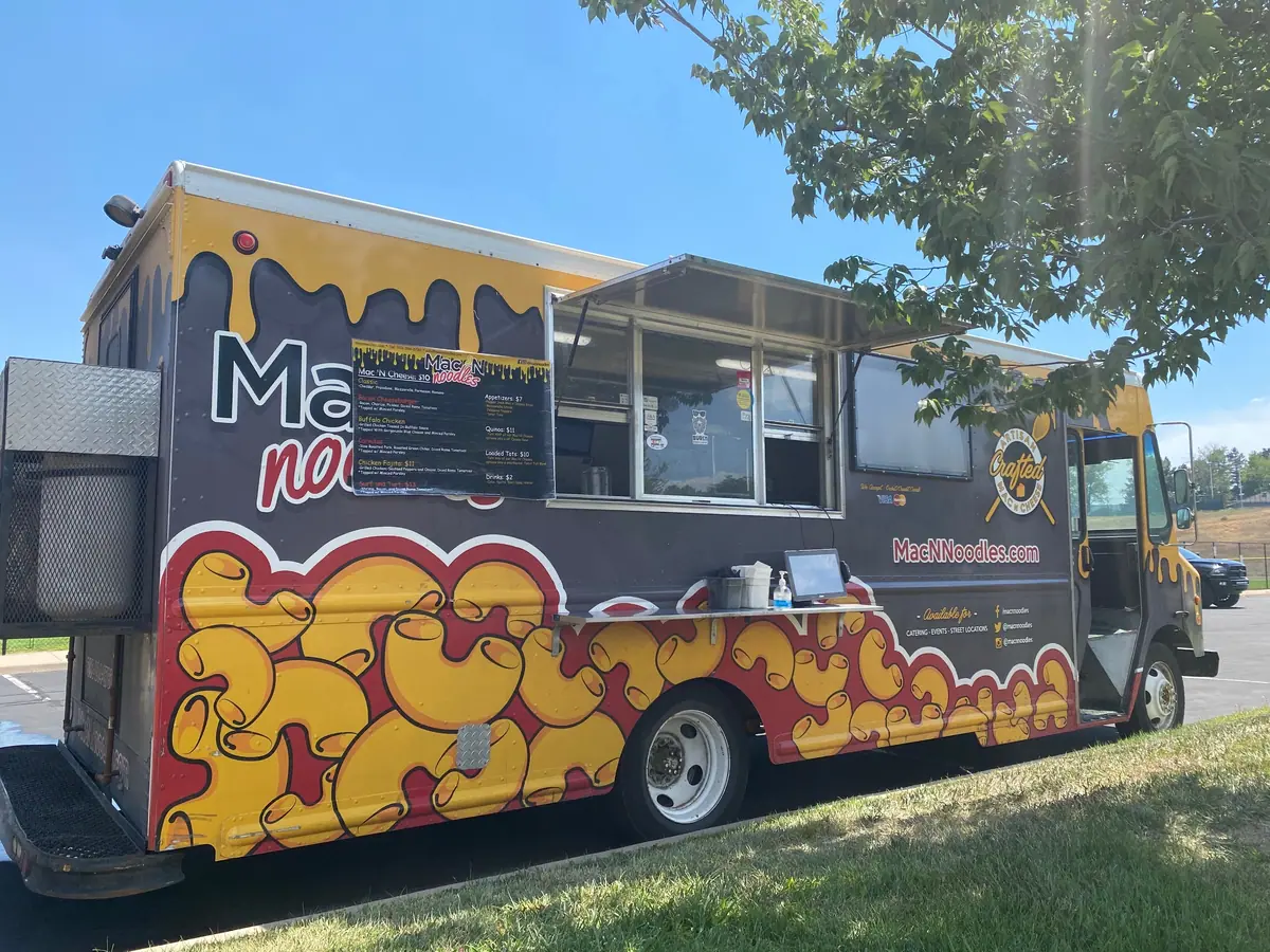 Mac N Noodles food truck at an event