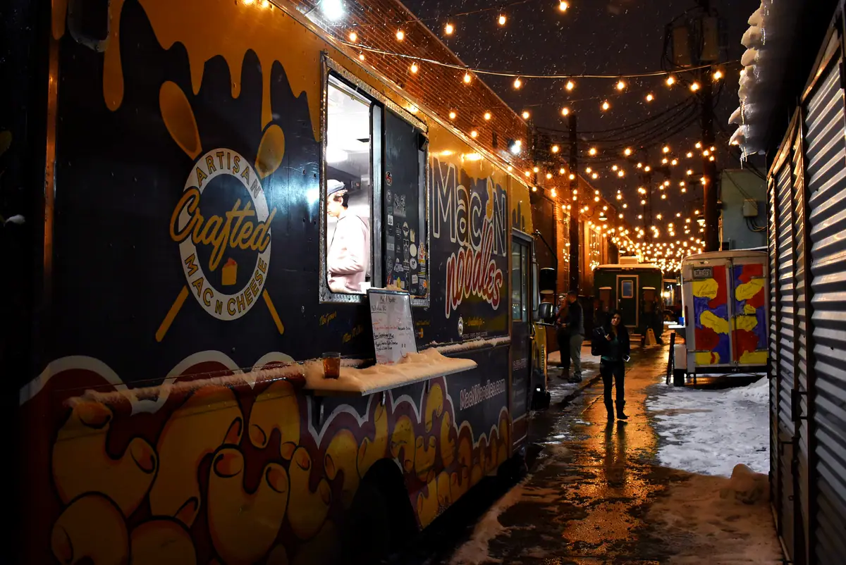 Mac N Noodles food truck at an event