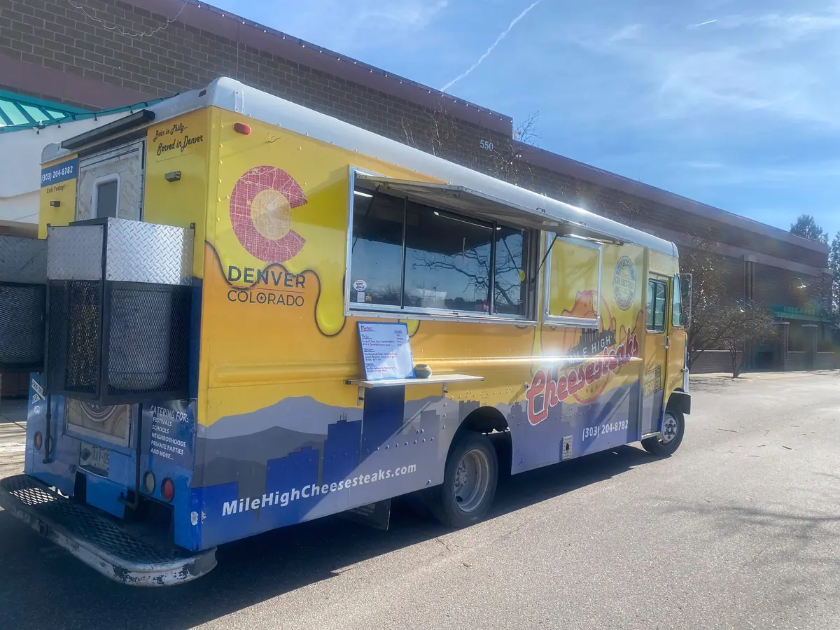 Mile High Cheesesteaks food truck at an event