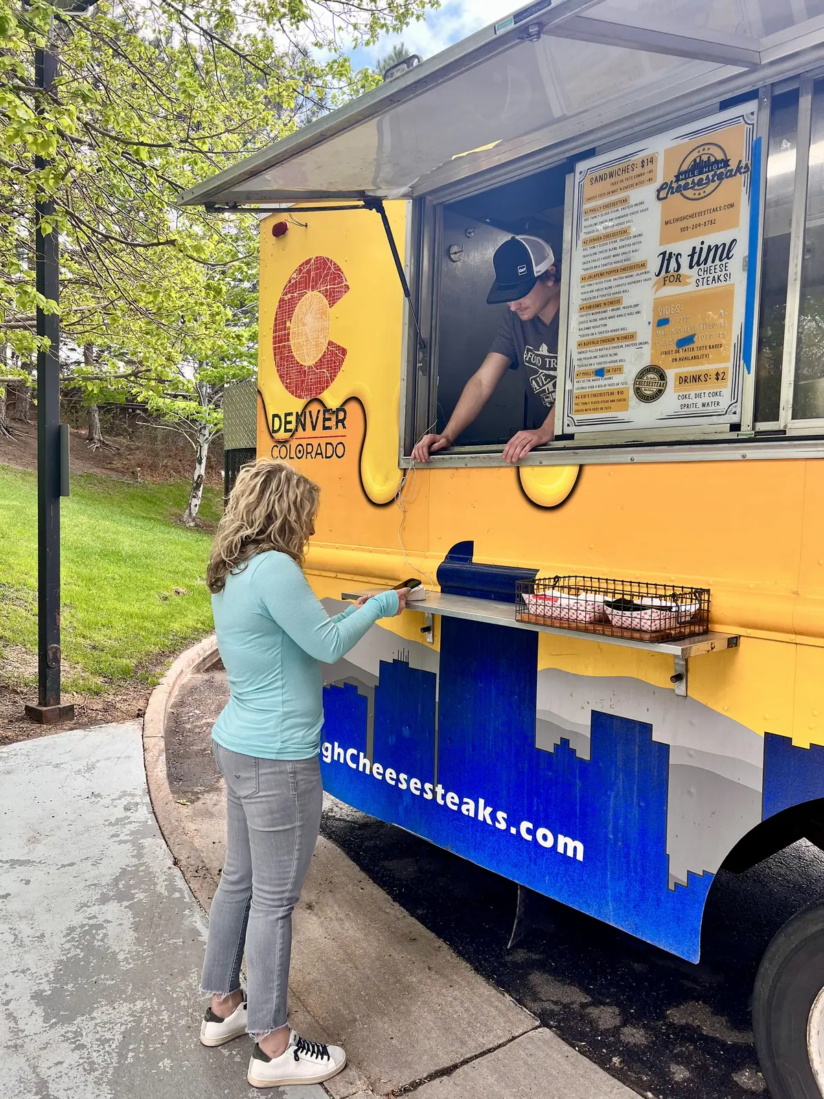Mile High Cheesesteaks food truck at an event