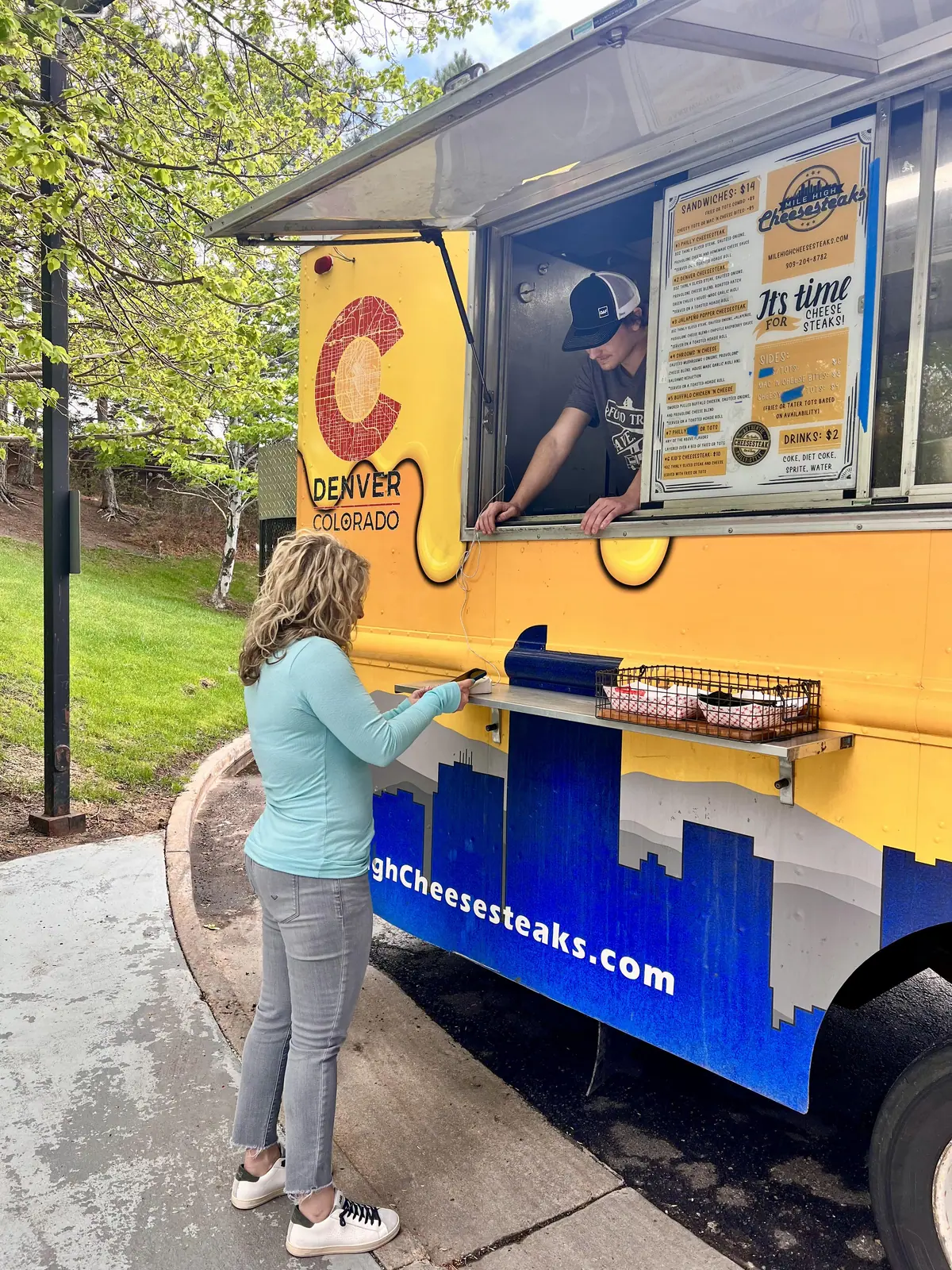 Mile High Cheesesteaks food truck at an event