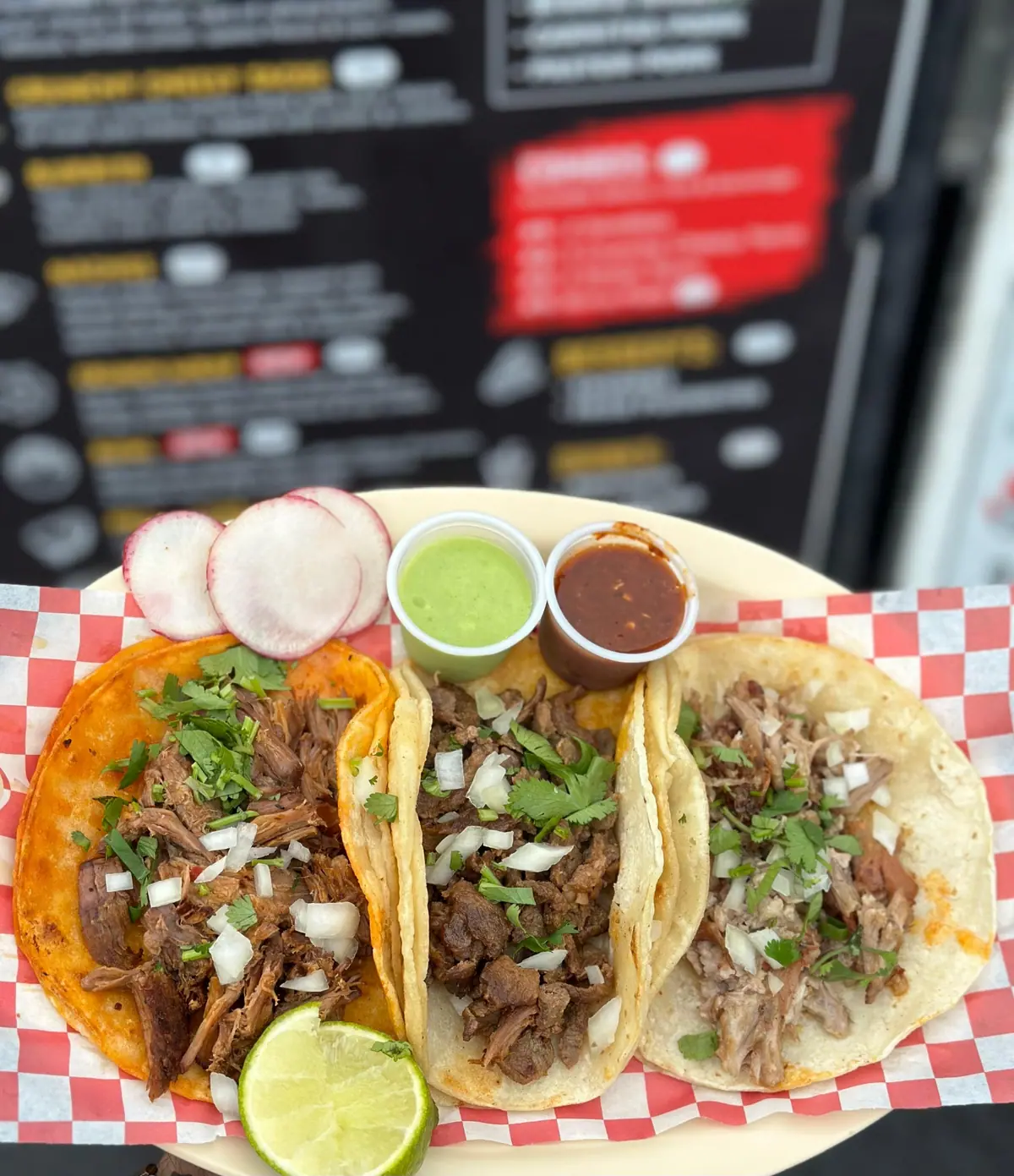 Tacos catering from a local food truck