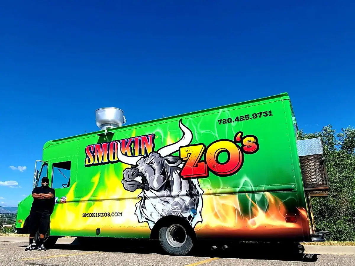Smokin Zo's food truck at an event