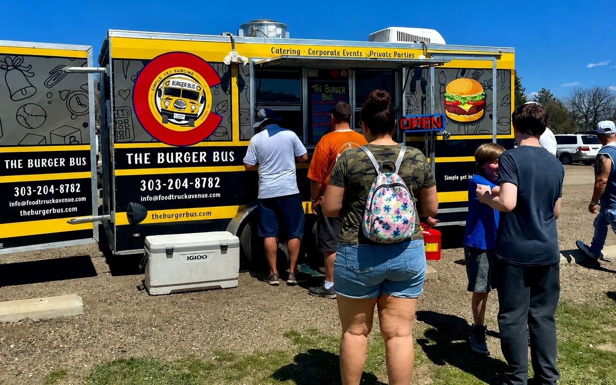 The Burger Bus food truck at an event