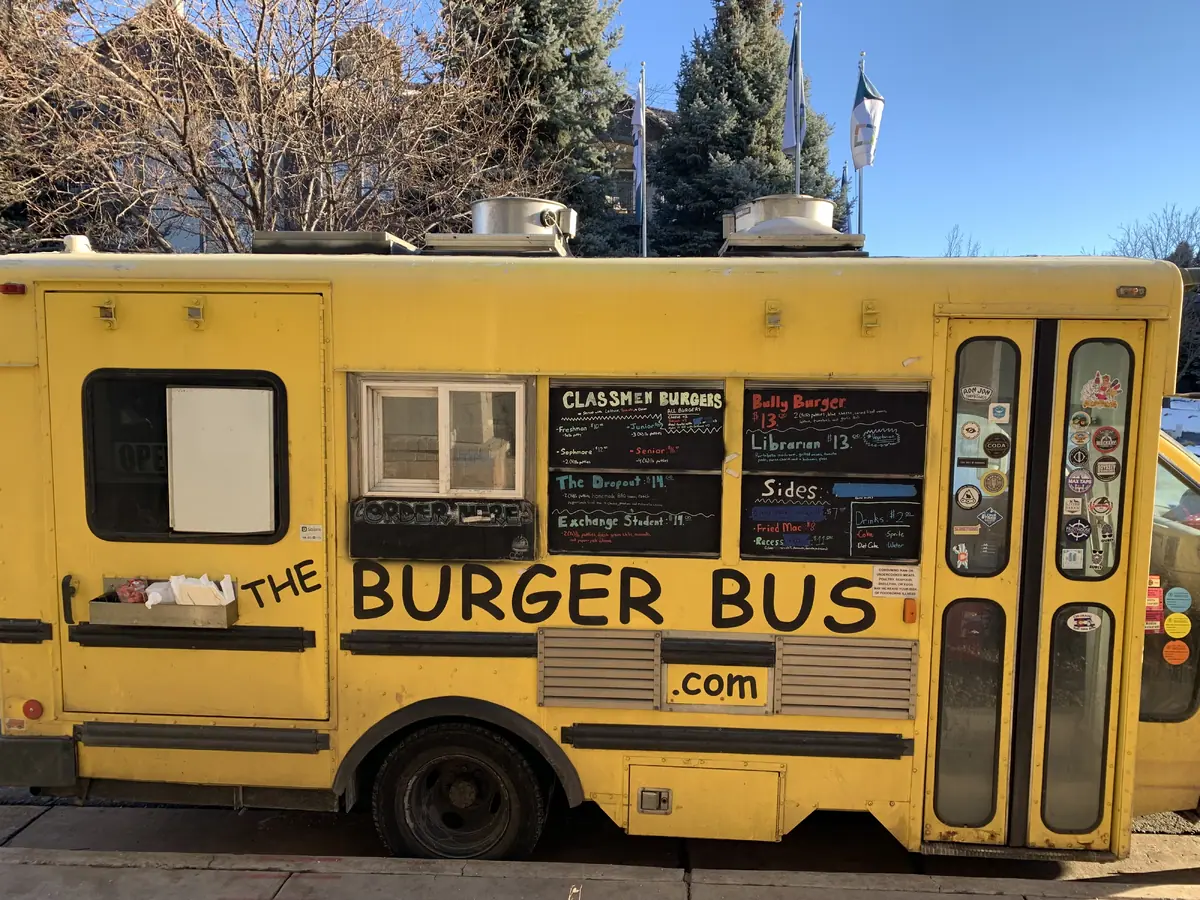 The Burger Bus food truck at an event