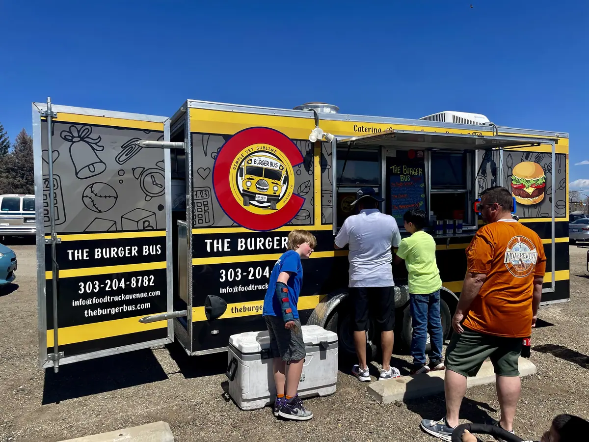 The Burger Bus food truck at an event