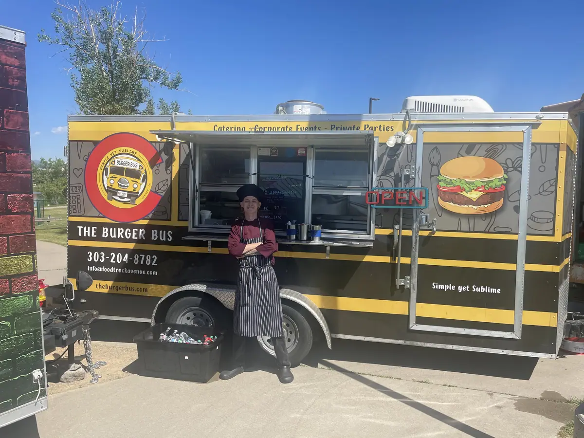 The Burger Bus food truck at an event