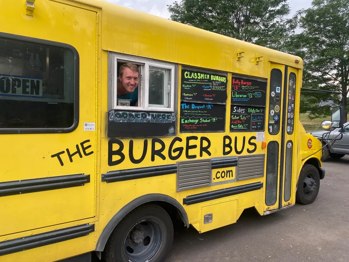 The Burger Bus food truck at an event