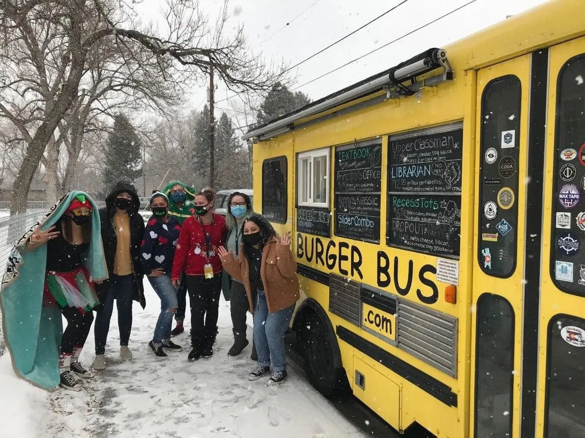 The Burger Bus food truck at an event