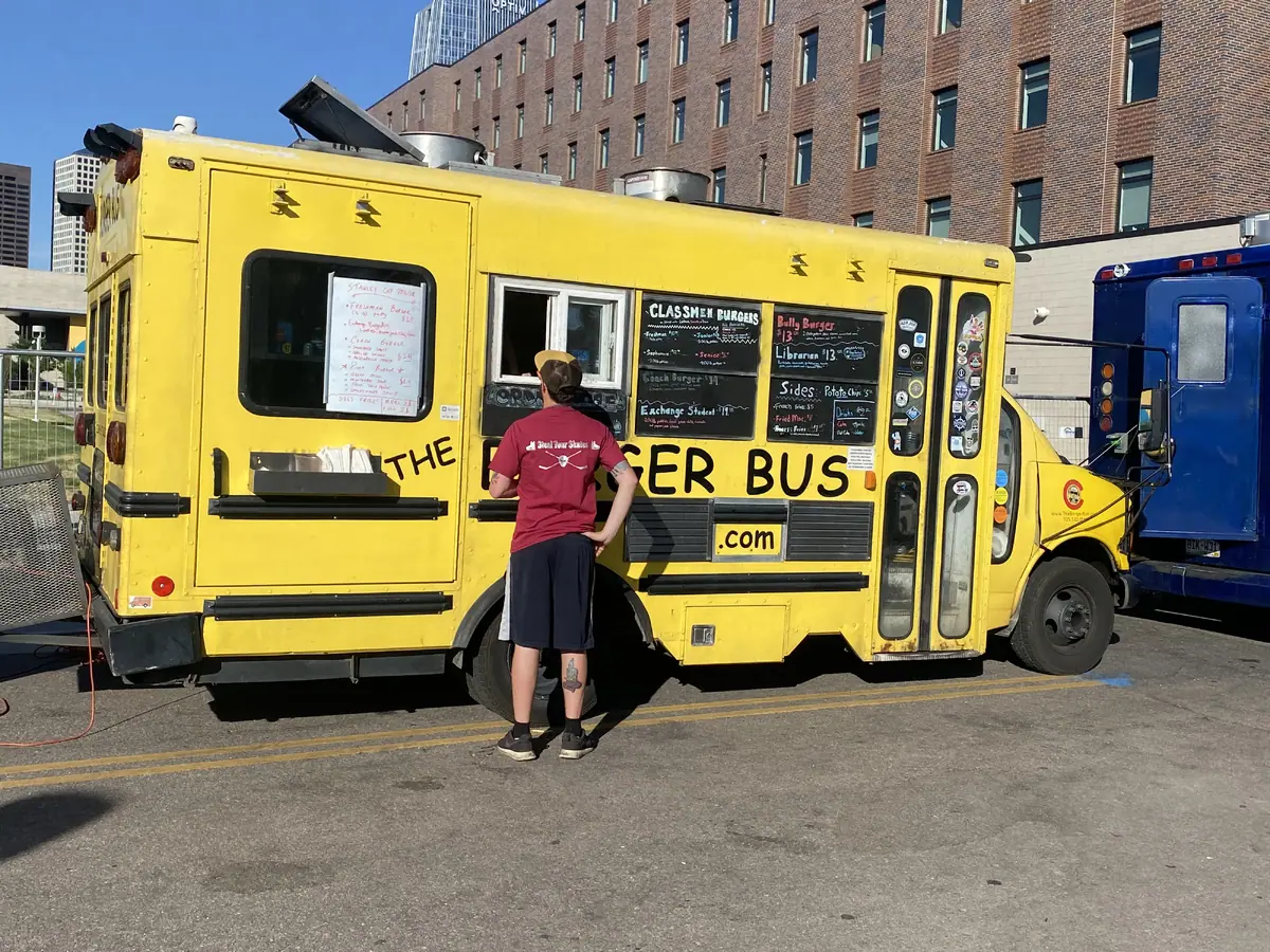 The Burger Bus food truck at an event