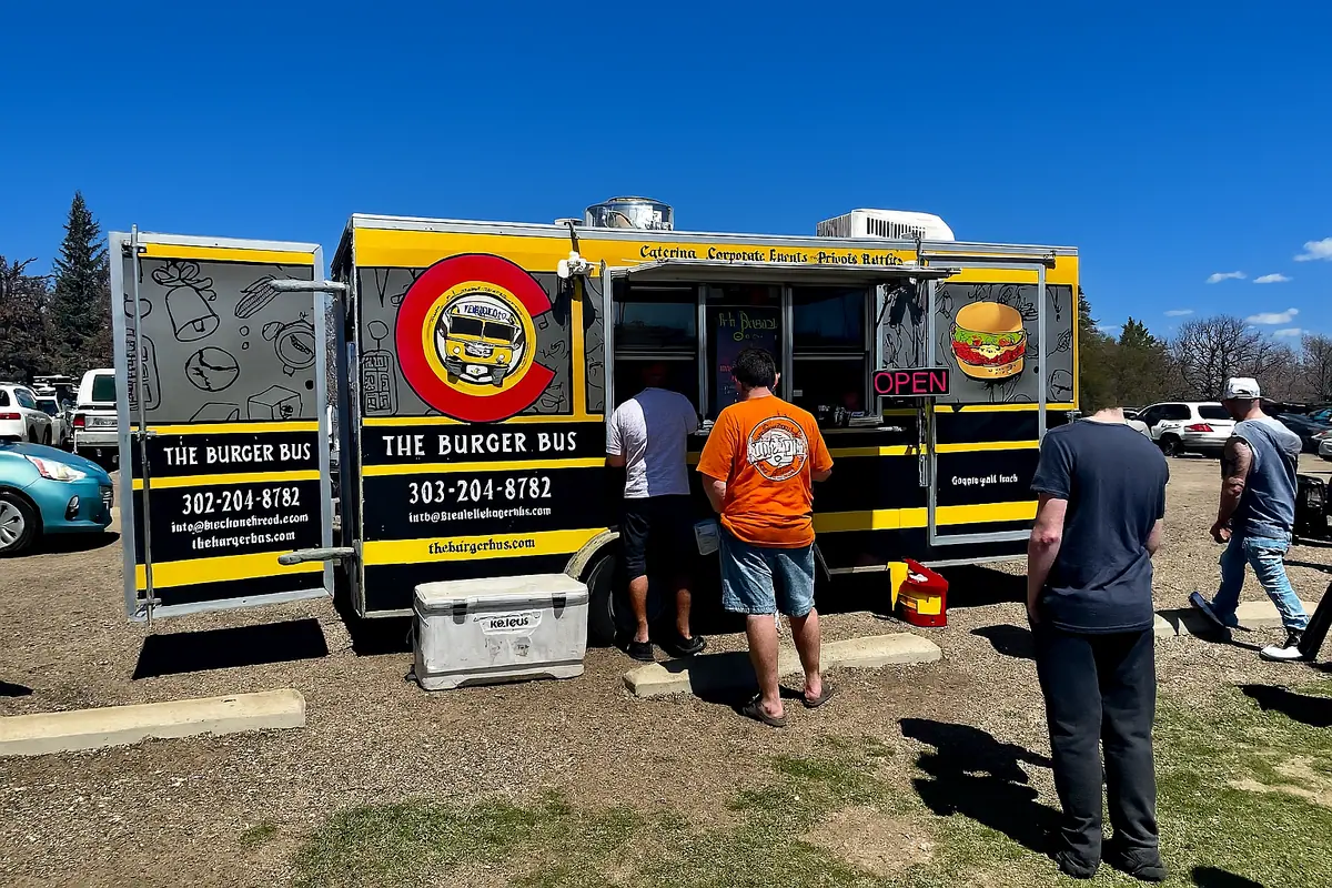 The Burger Bus food truck at an event