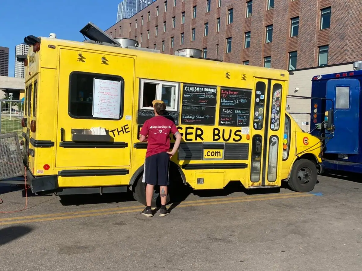 The Burger Bus food truck at an event