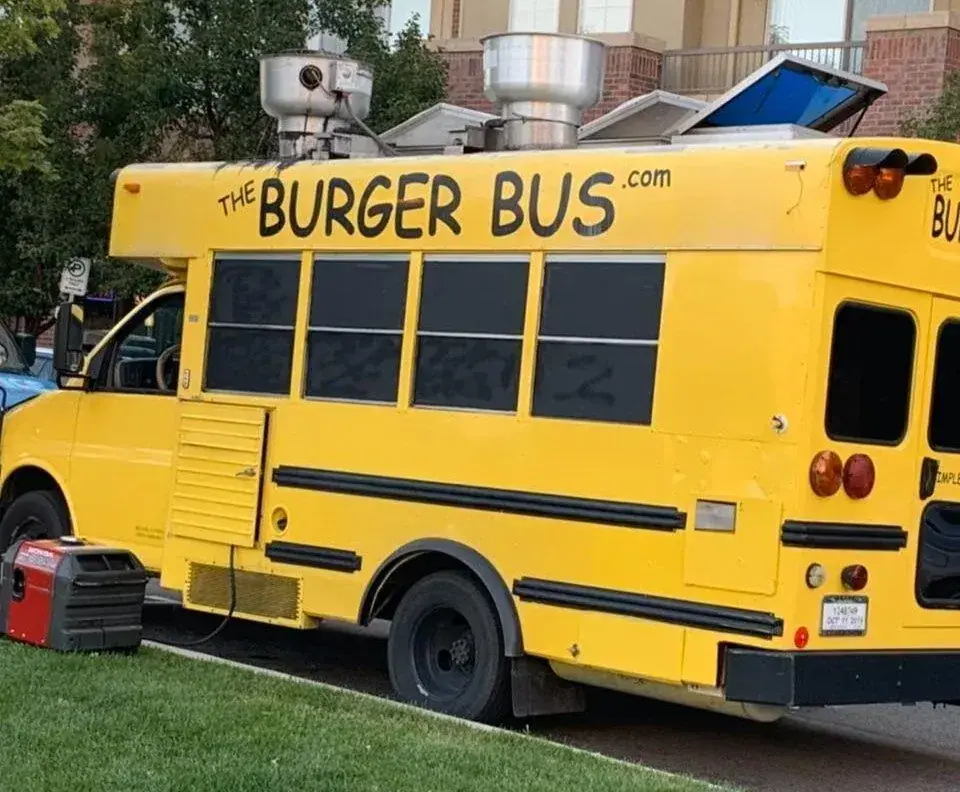 Burgers catering from a local food truck