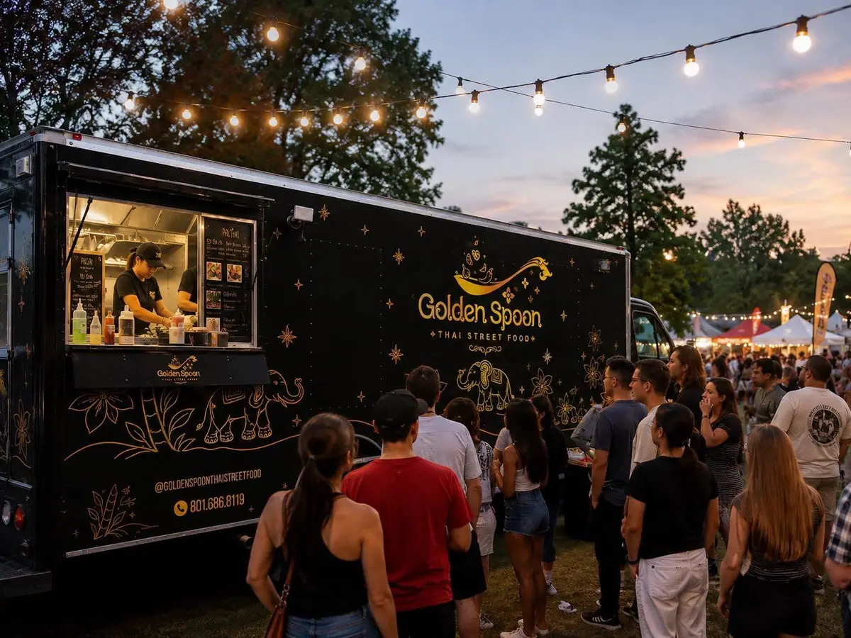 Tacos catering from a local food truck